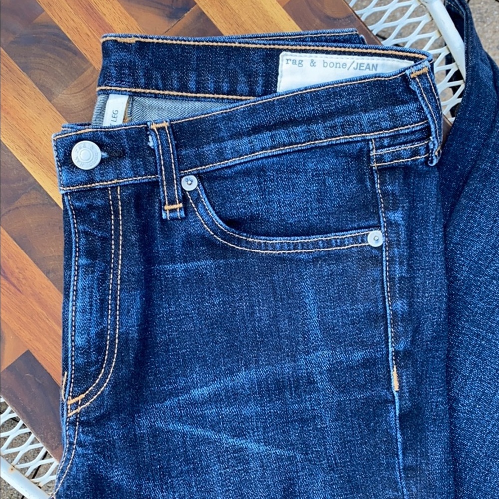Rag & Bone Straight Leg Skinny Denim Jeans